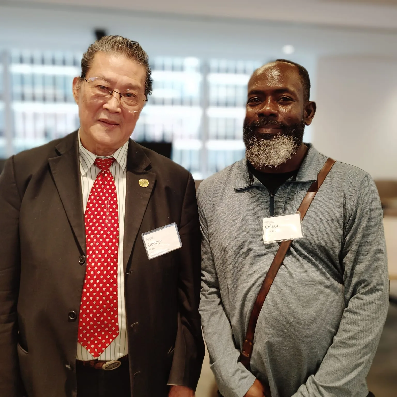 Odson Charlot meeting an international professional leader