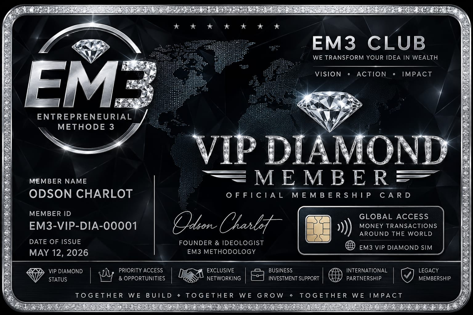 EM3 Club Diamond VIP Card