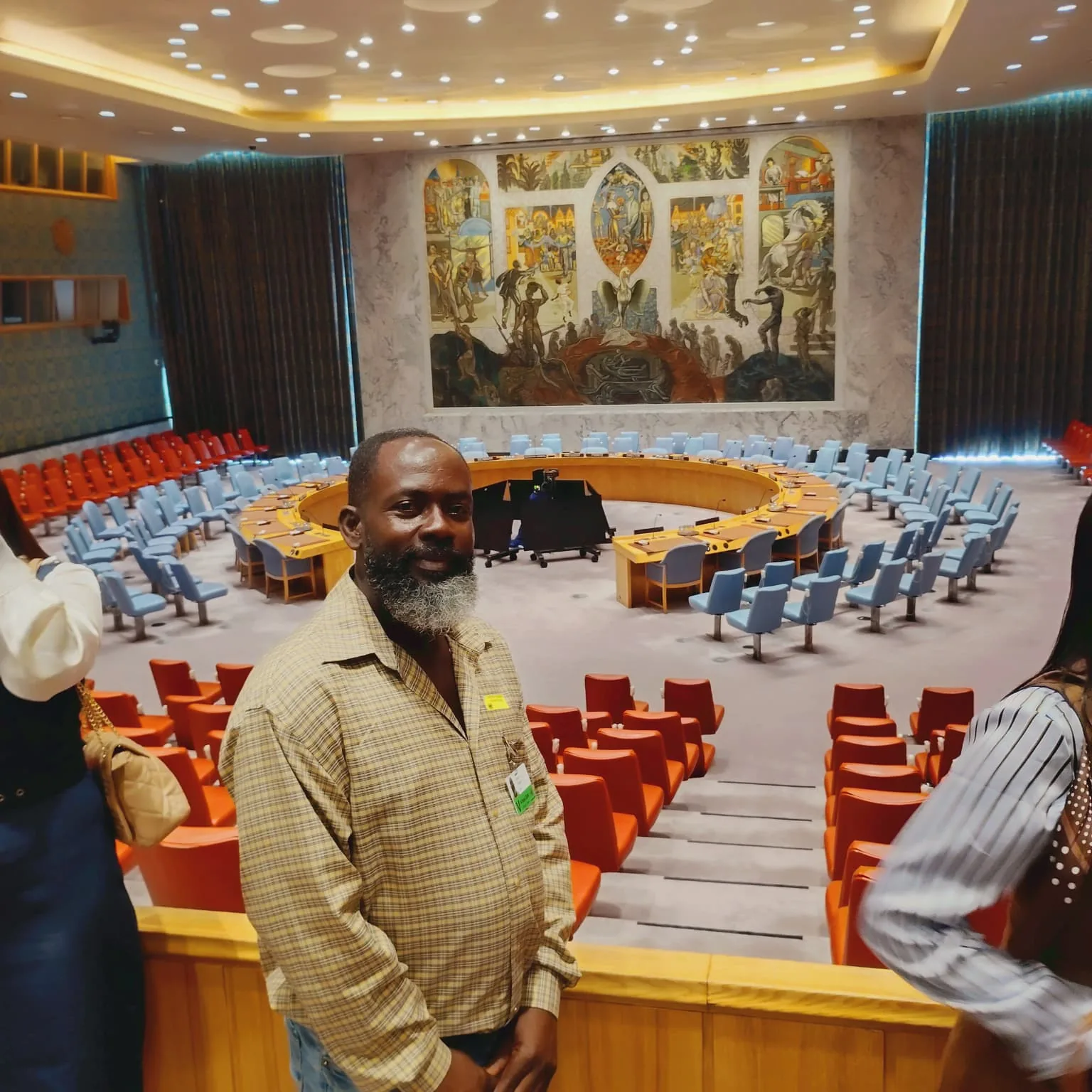 Odson Charlot visiting the United Nations Security Council chamber